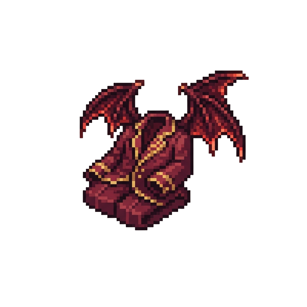 Blood Moon Wings and Maroon Silk Suit