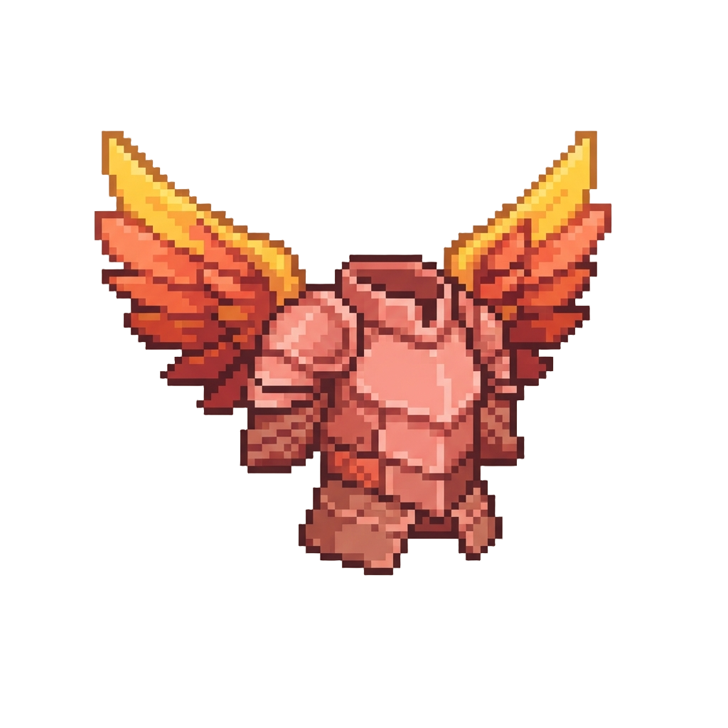 Sunset Ruby Wings and Radiant Coral Suit
