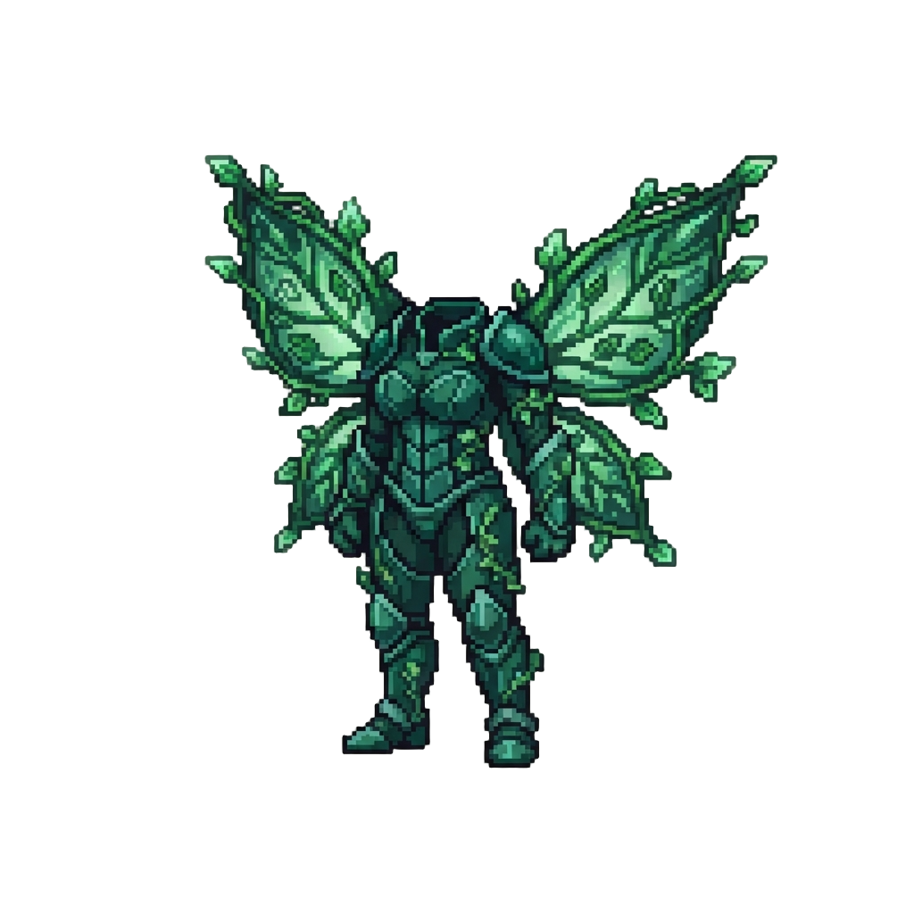 Poison Ivy Wings and Dark Emerald Suit