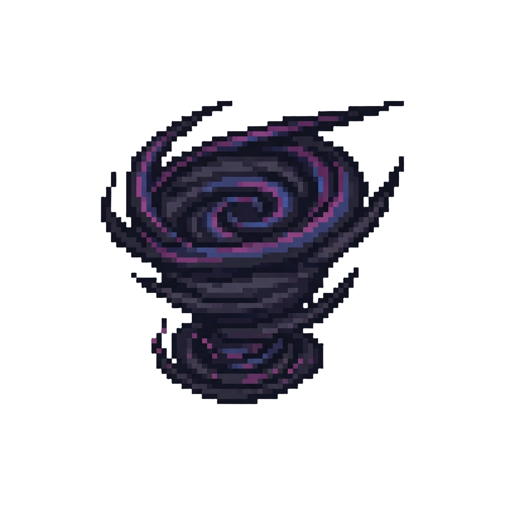 A Shadowy Dark Magic Vortex Blast