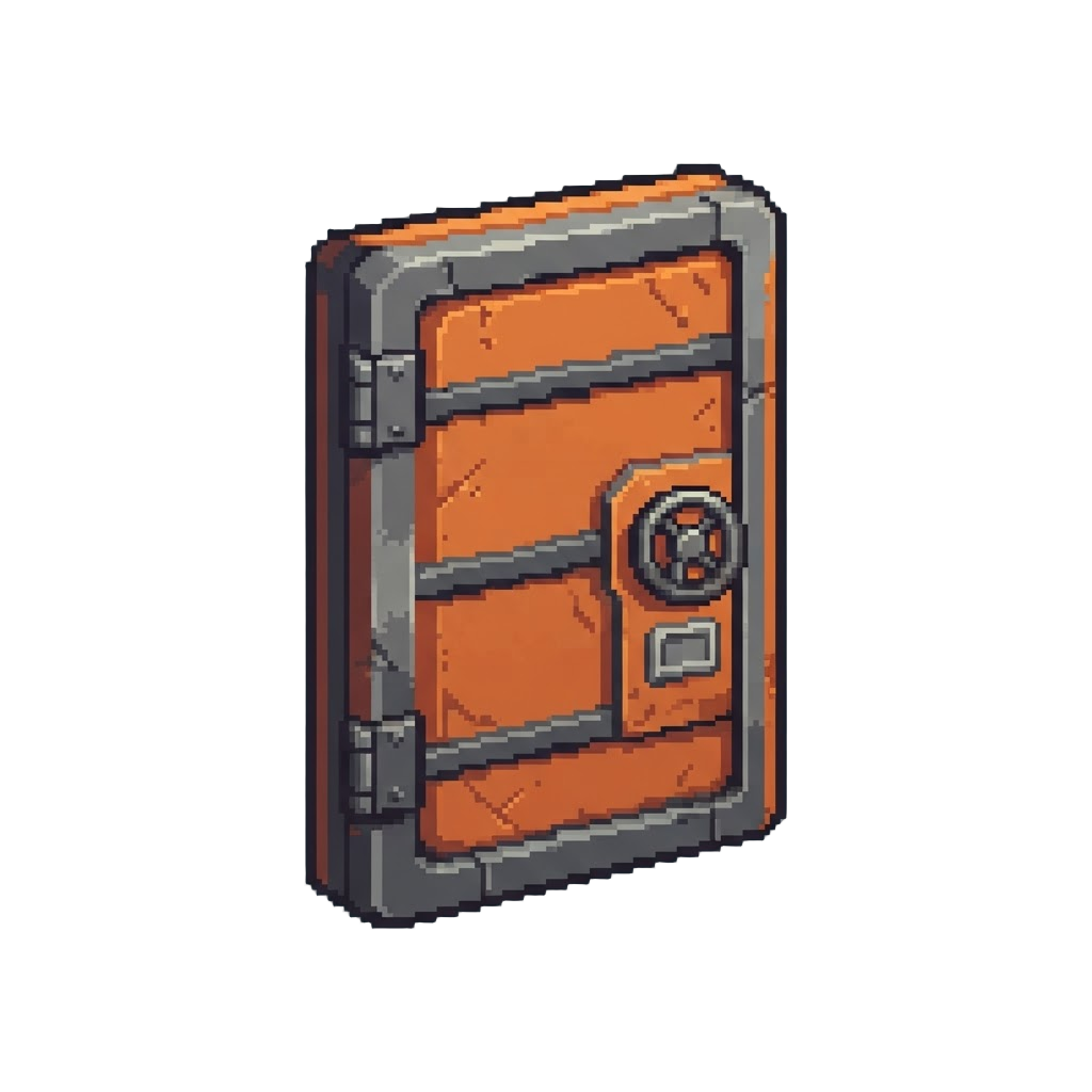 A Heavy Painted Safety Door