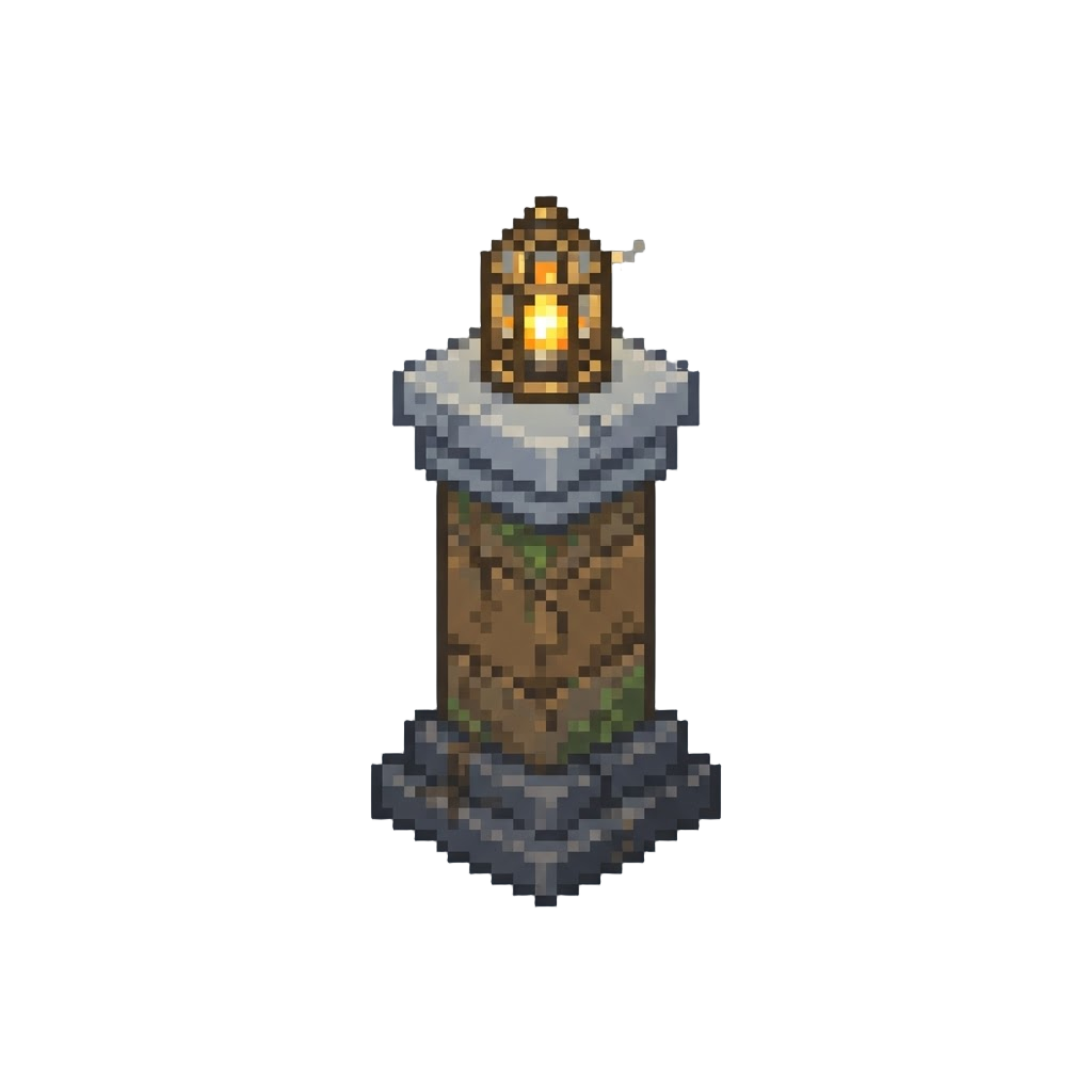 A Stained Pillar with a Flicker Light