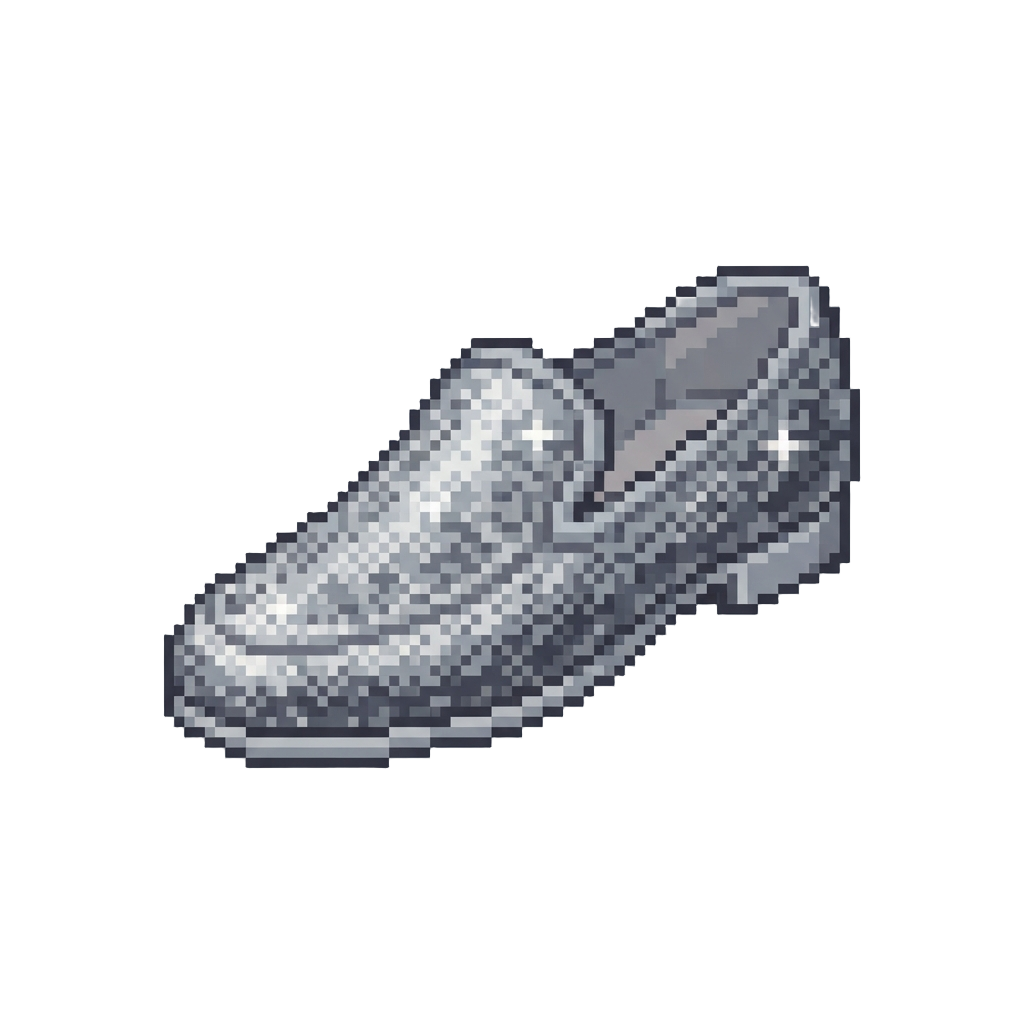 Sparkling Silver Sequin Loafers