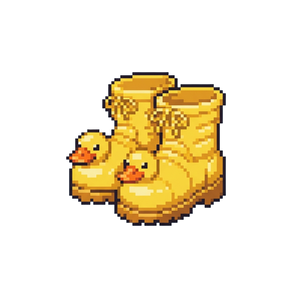 Oversized Squeaky Yellow Duck Boots