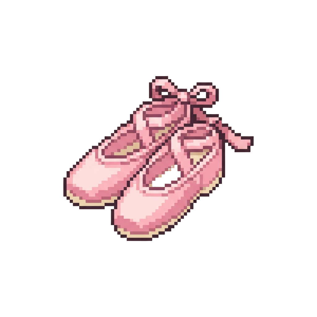 Pastel Pink Ballet Slippers with Ribbon Ties