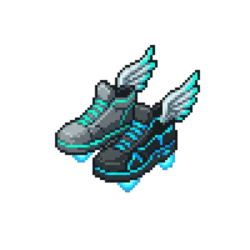 Neon Glowing Hover-sneakers with Wings