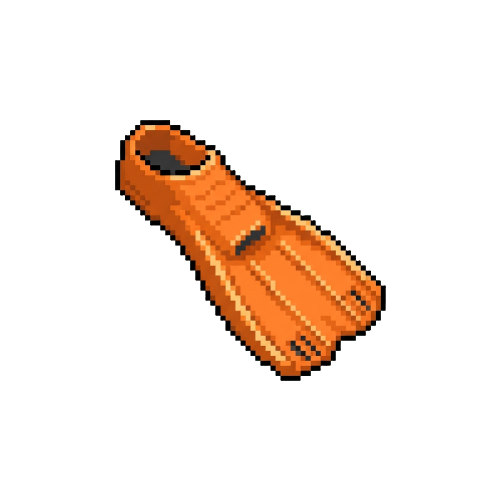 Bright Orange Flippers Made for Swimming