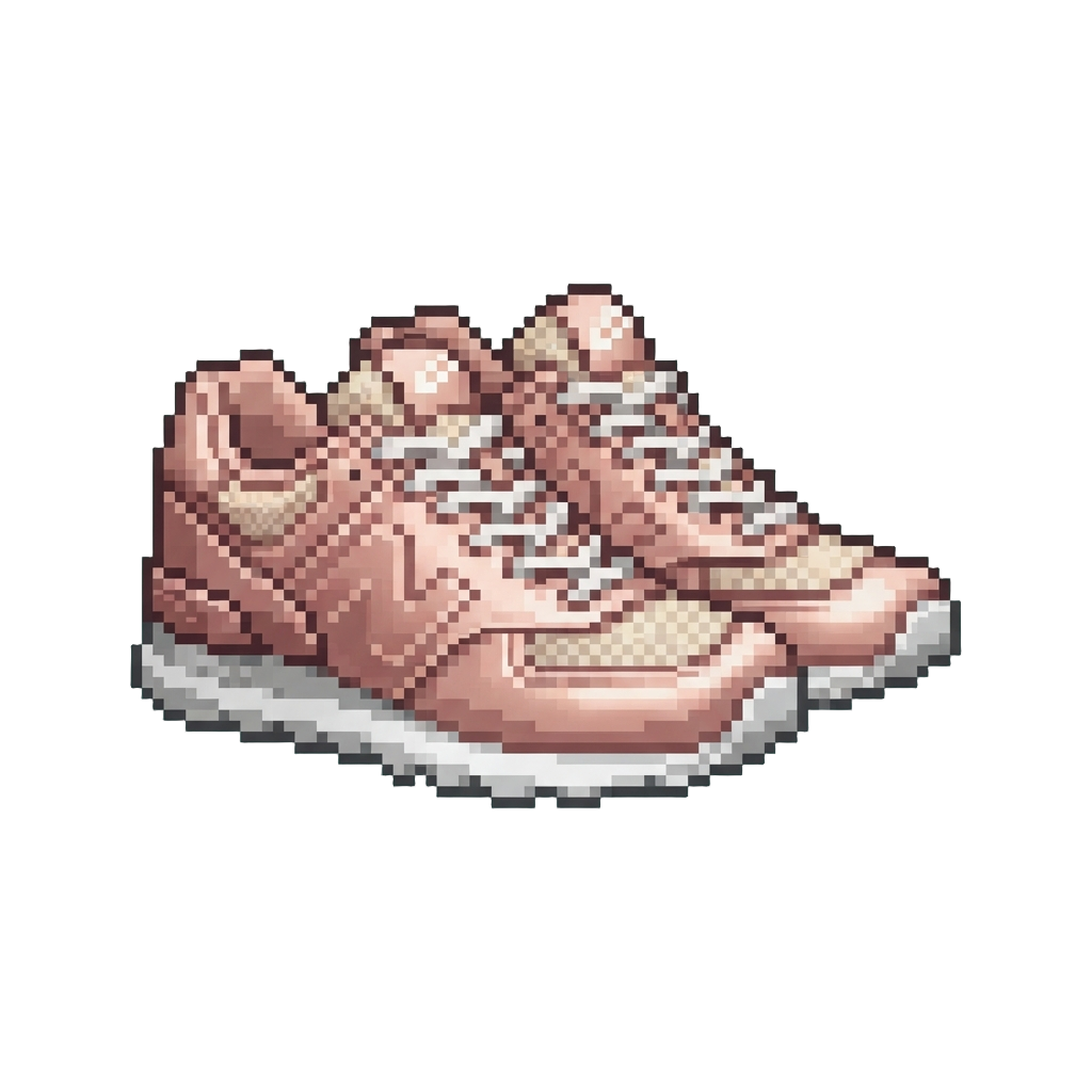 Rose Gold Metallic Running Shoes