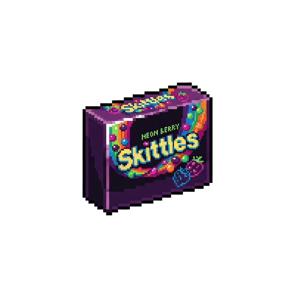 Rainbow Neon Berry Skittles Box