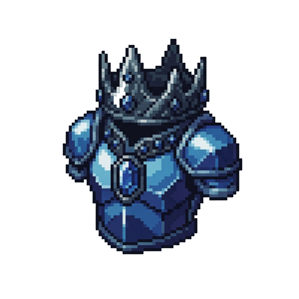 A Deep Ocean Obsidian Crown and Sapphire Chestplate