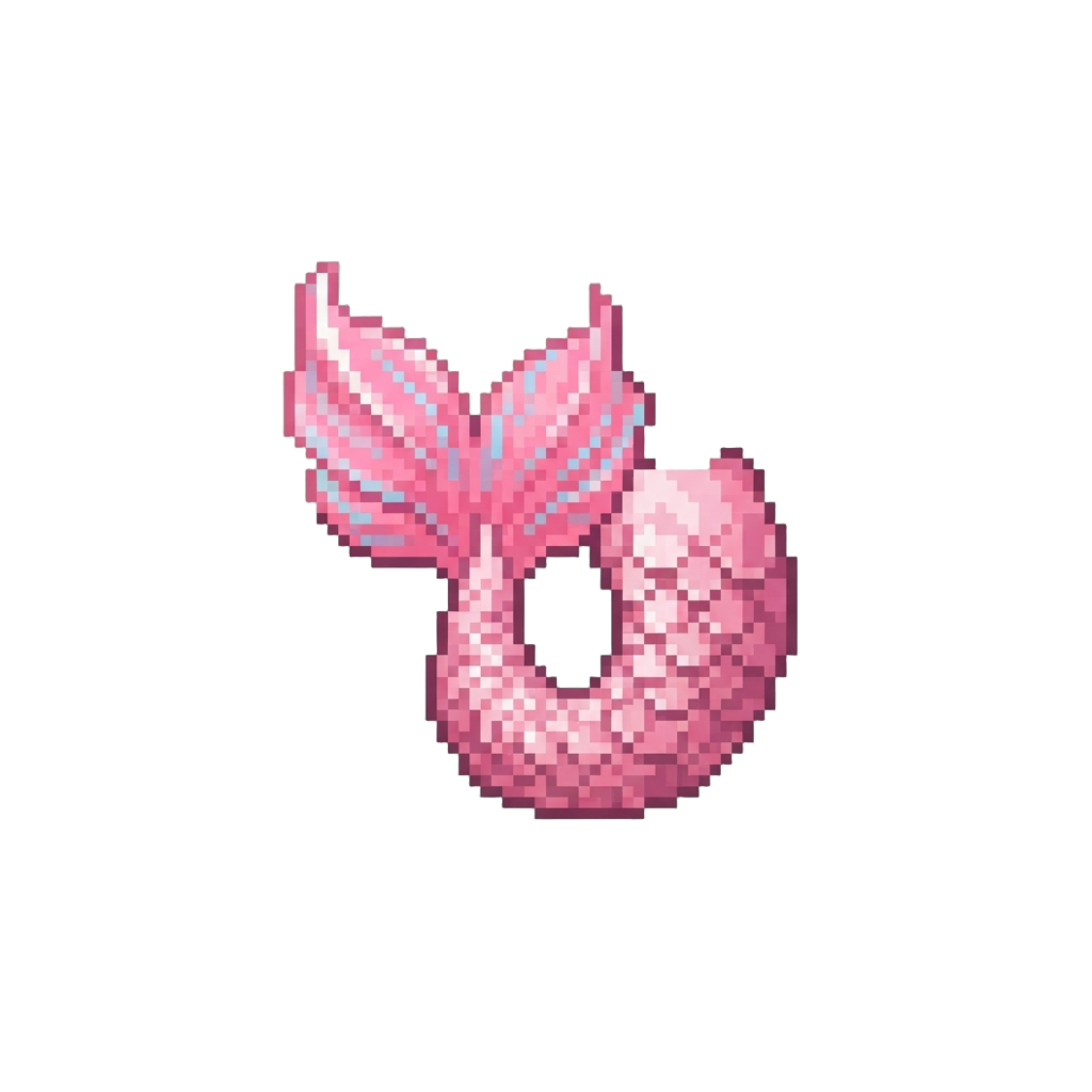 A Radiant Pearl-pink Mermaid Tail