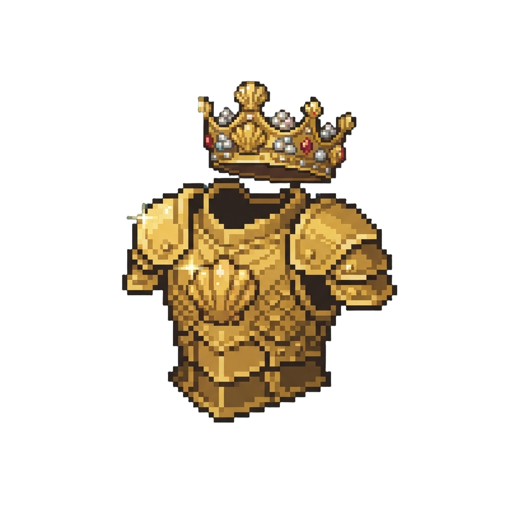 A Sparkling Golden Shell Crown and Chestplate