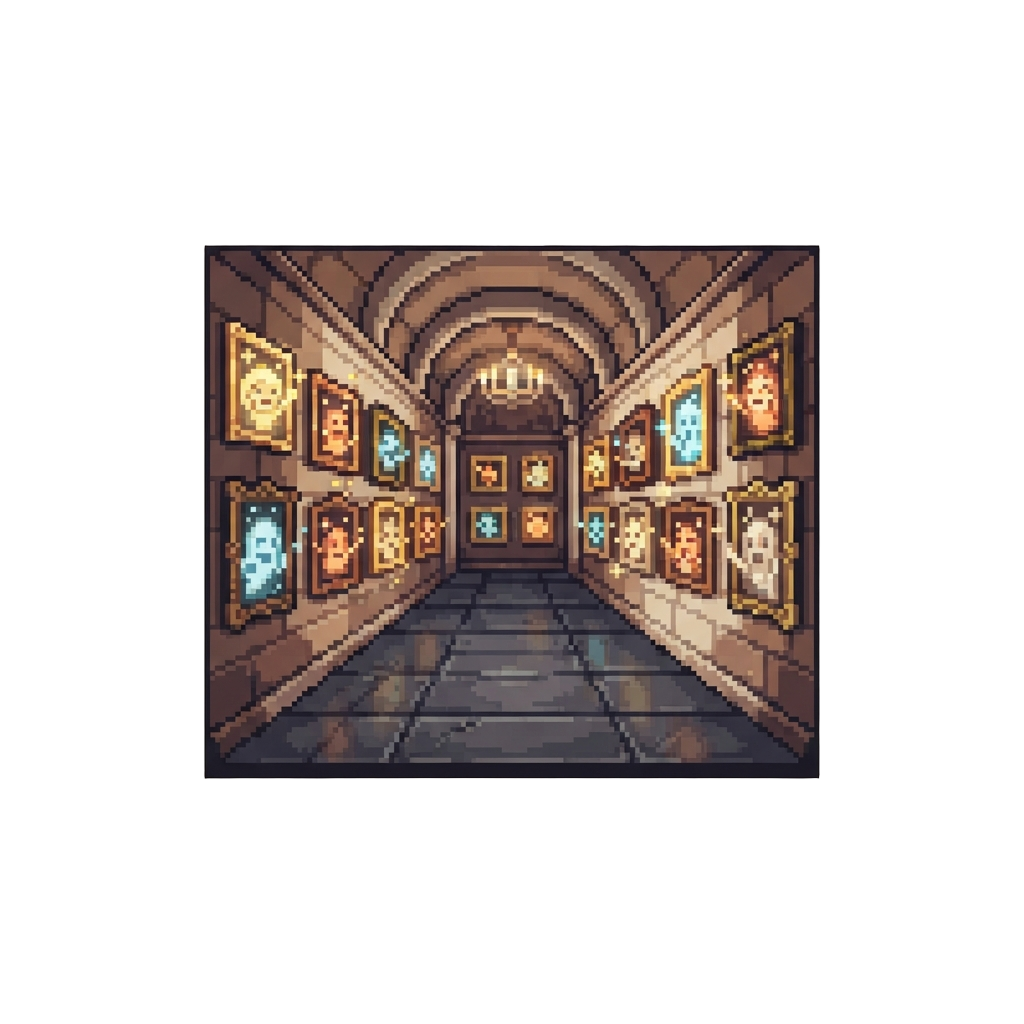 A Grand Hall Filled with Cheering Magical Portraits