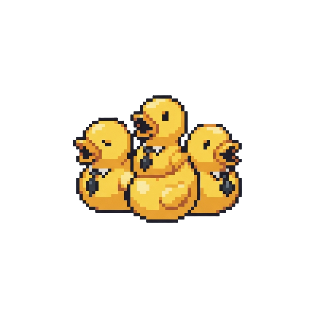A Choir of Singing Rubber Ducks Wearing Tiny Tuxedo Ties