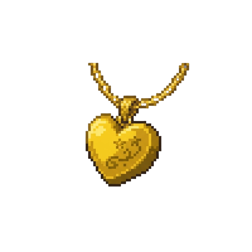 A Golden Heart Charm Necklace