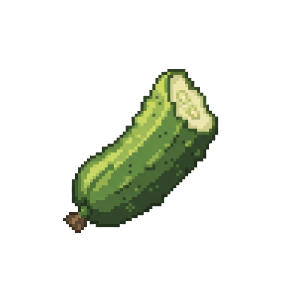 A Half-eaten Giant Crunchy Pickle