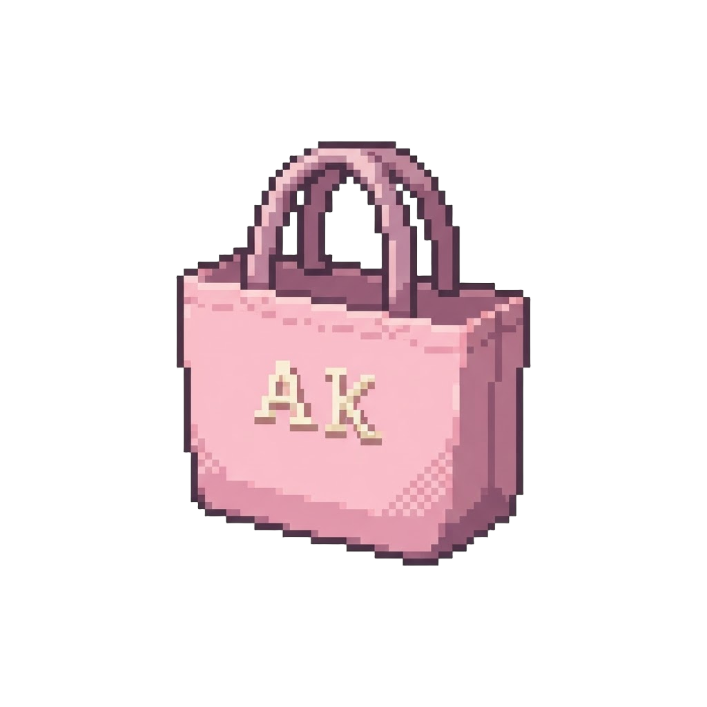 A Pastel Pink Monogrammed Tote Bag