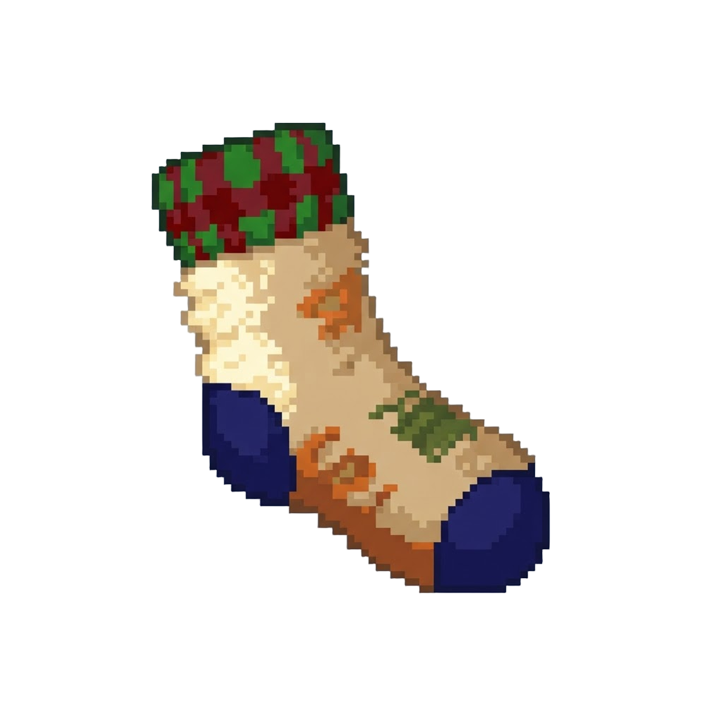 A Mismatched Fuzzy Wool Sock