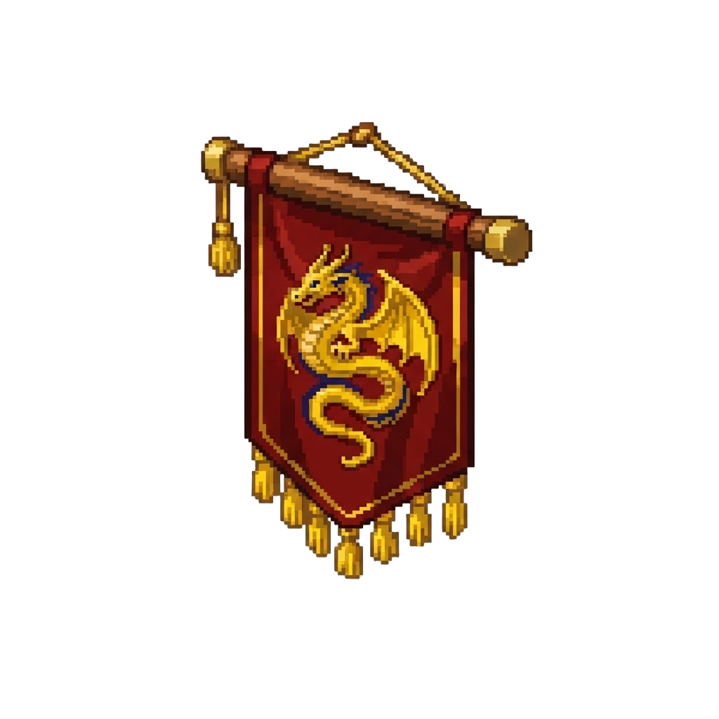 A Silk Dragon Emblem Banner