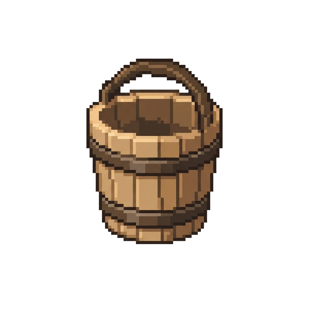 A Floating Wooden Bucket