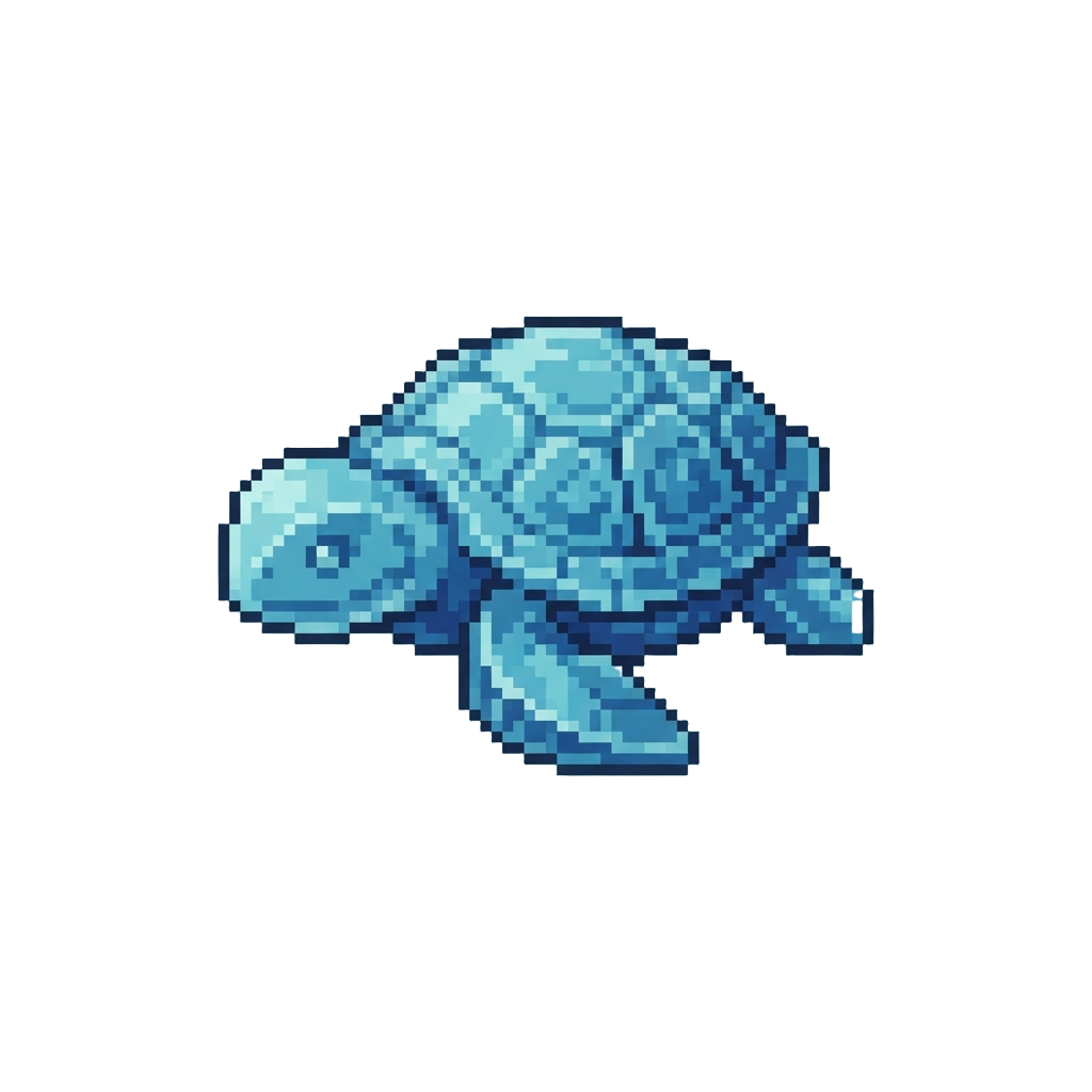 A Crystal Sea Turtle Statuette
