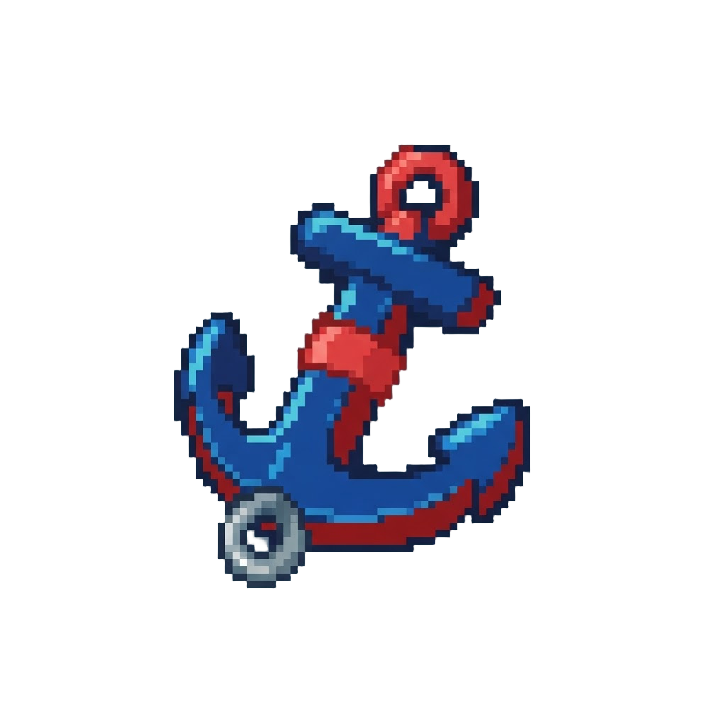 A Shiny Retro Toy Anchor