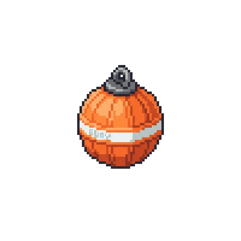 A Bright Orange Mini Buoy