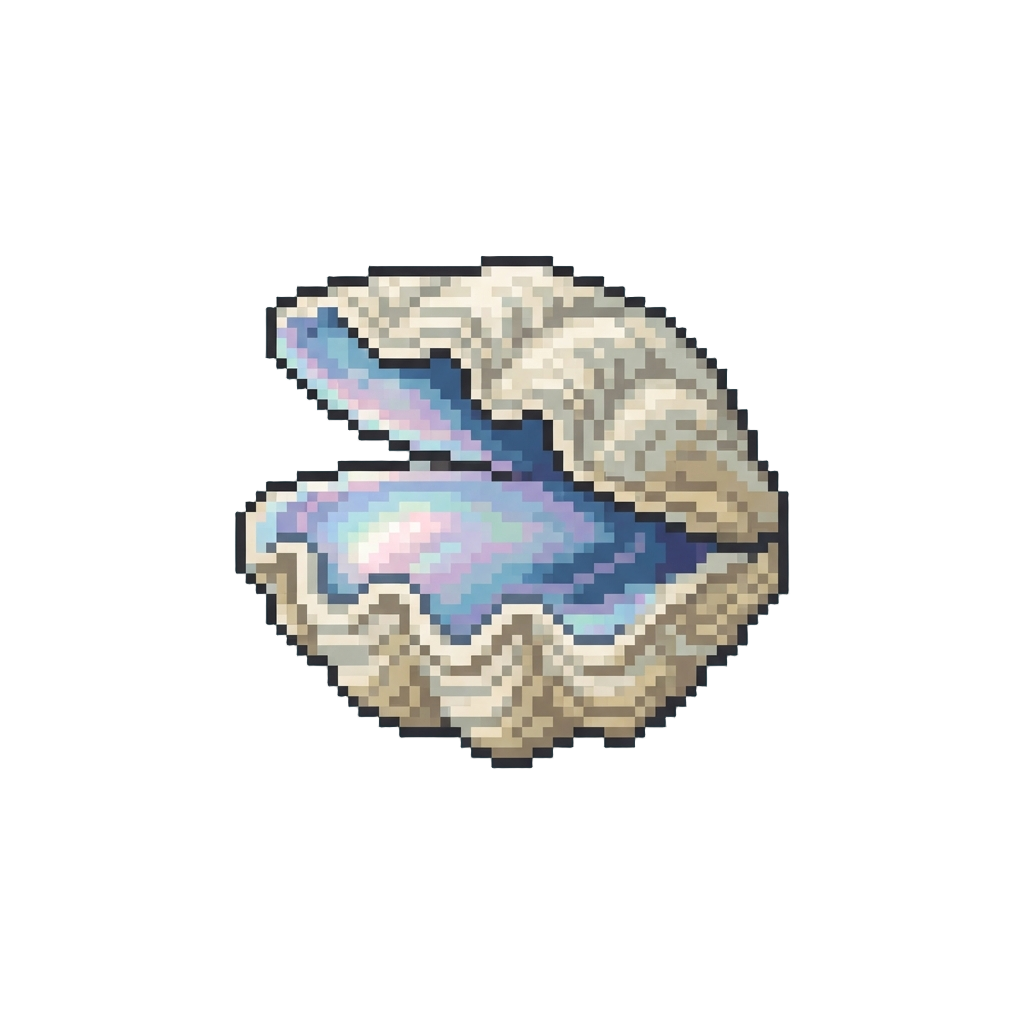 A Pearlescent Giant Clam Shell