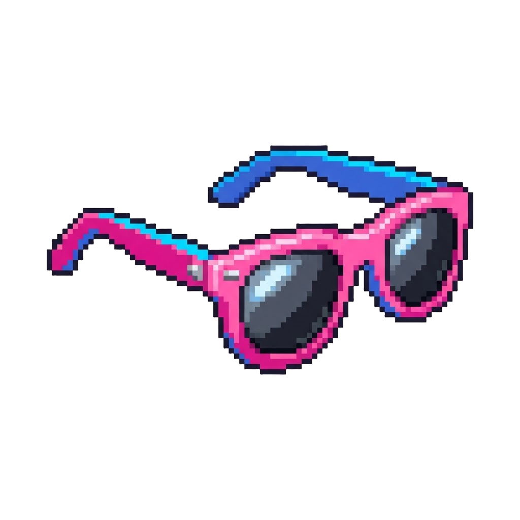 A Neon Plastic Sunglasses Set