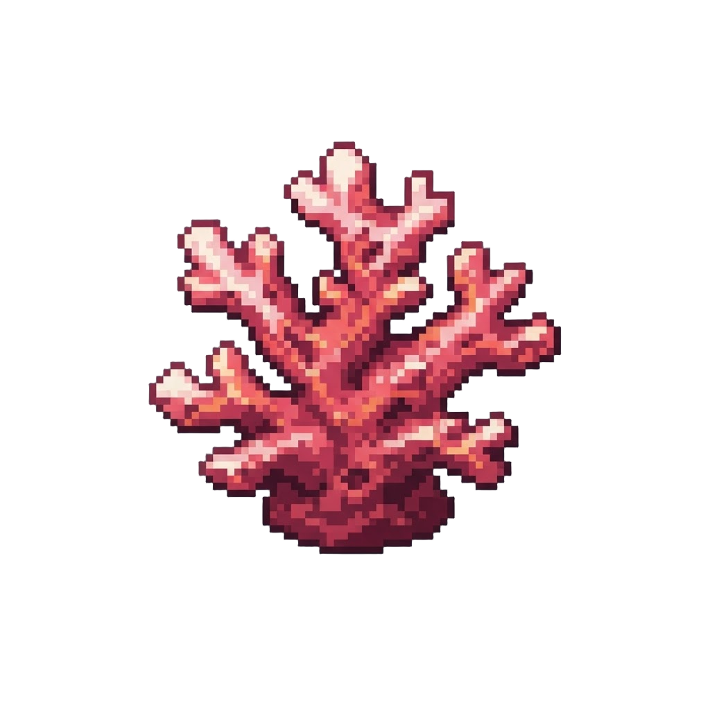 A Colorful Coral Sculpture