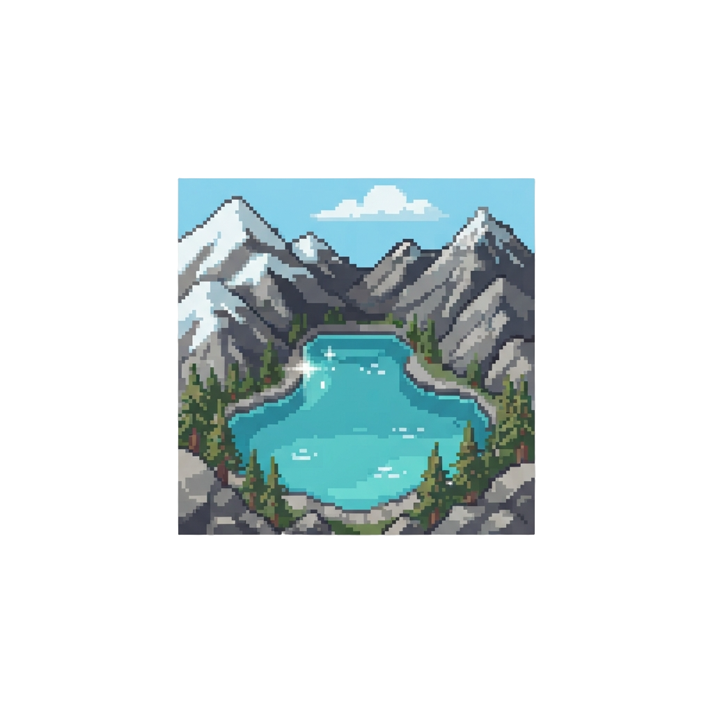 A Crystal-clear Turquoise Mountain Lake Framed by the Canadian Rockies in Canada