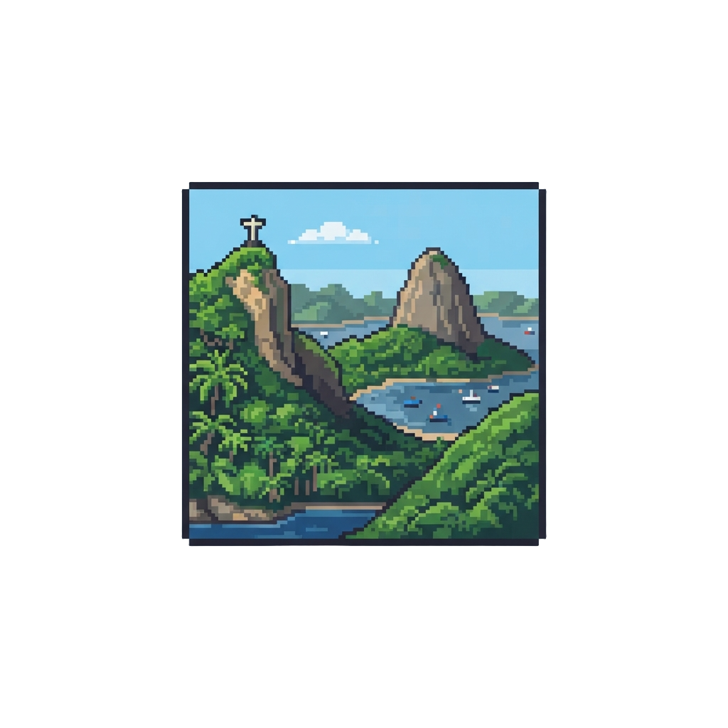 The Lush Tropical Heights of Rio De Janeiro in Brazil Overlooking Sugarloaf Mountain
