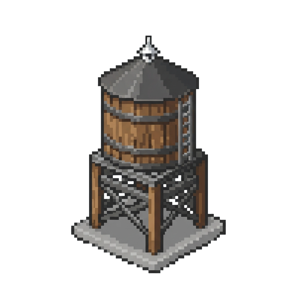 A Rooftop Water Tower
