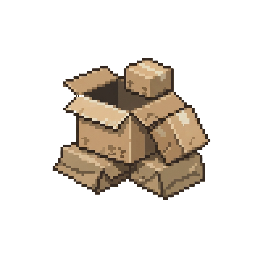A Pile of Empty Cardboard Delivery Boxes