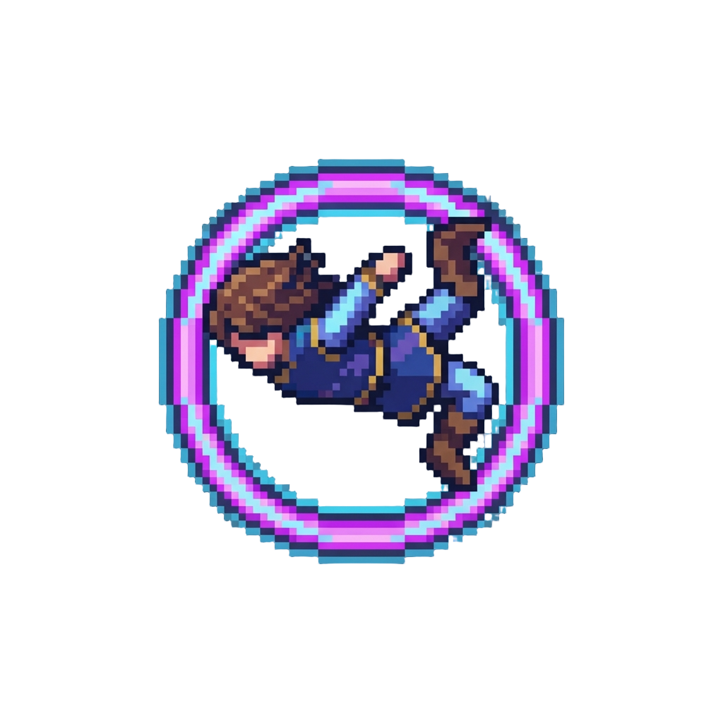 A Dive-roll Through a Giant Neon Ring