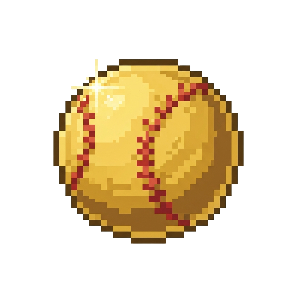 A Sparkling Golden Baseball