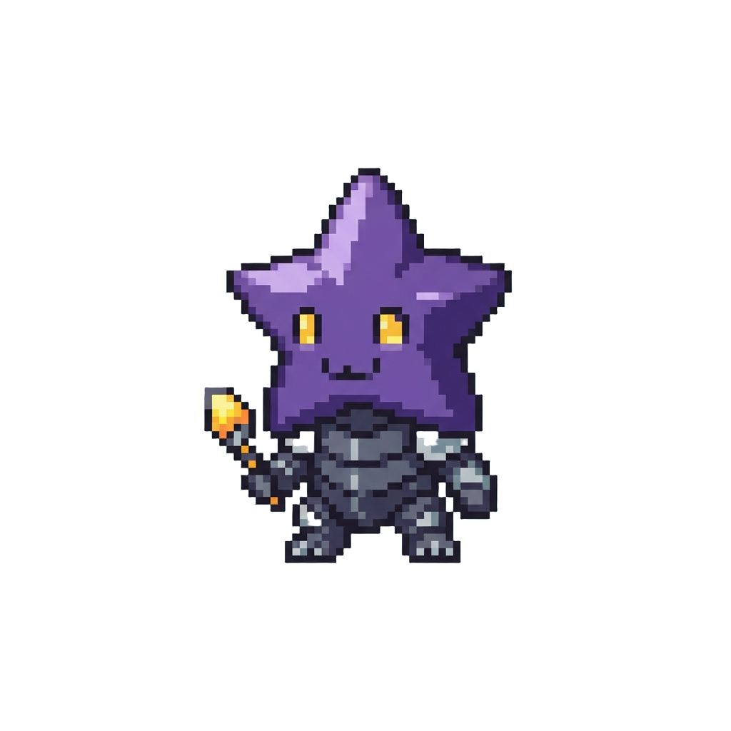 A Tiny Purple Star-headed Monster