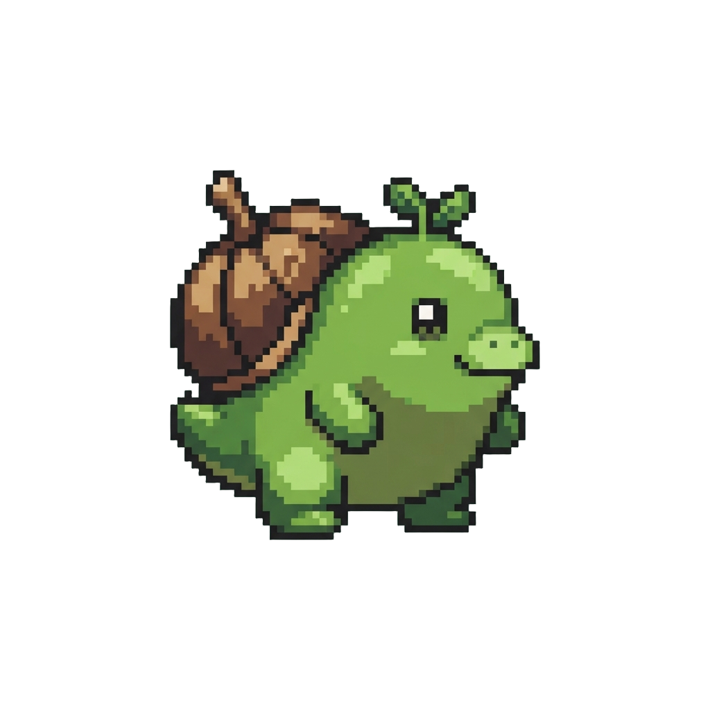 A Chubby Green Seed-backed Monster