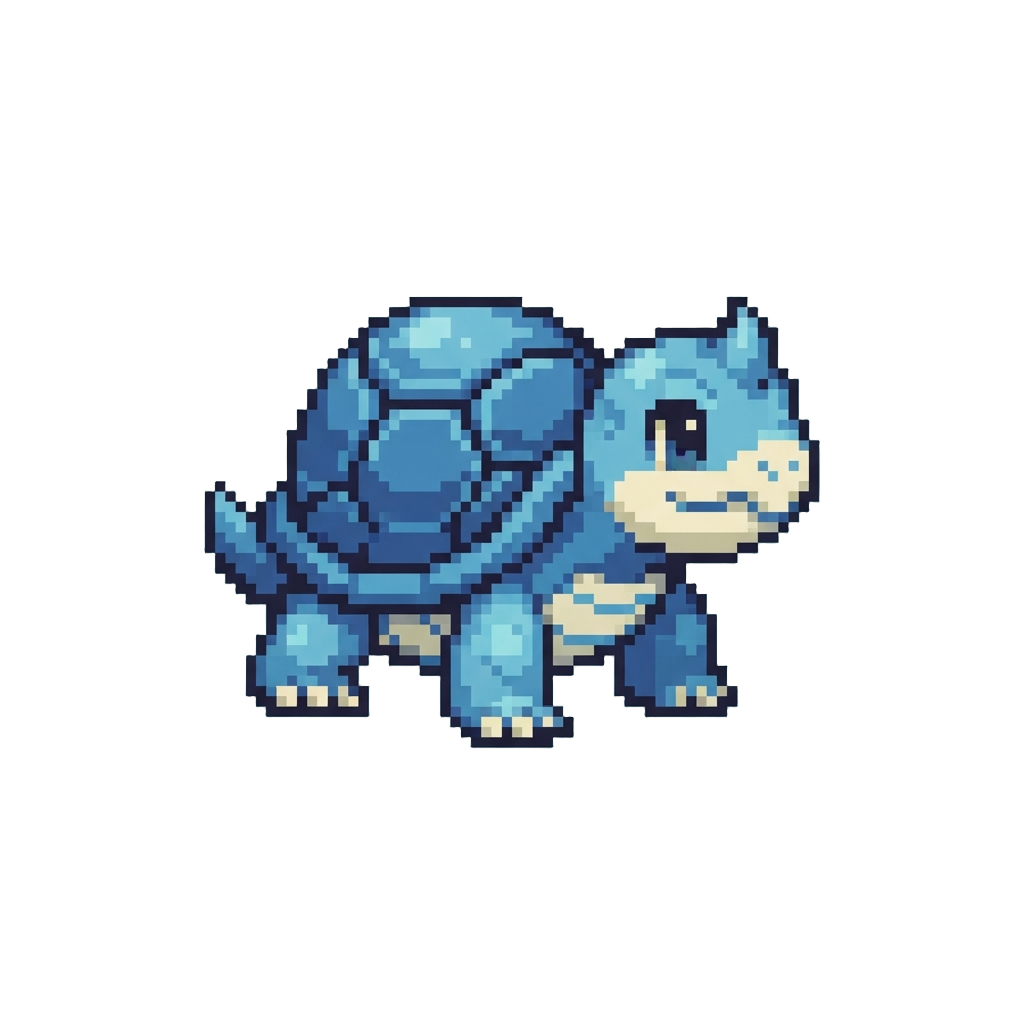 A Little Blue Turtle Monster