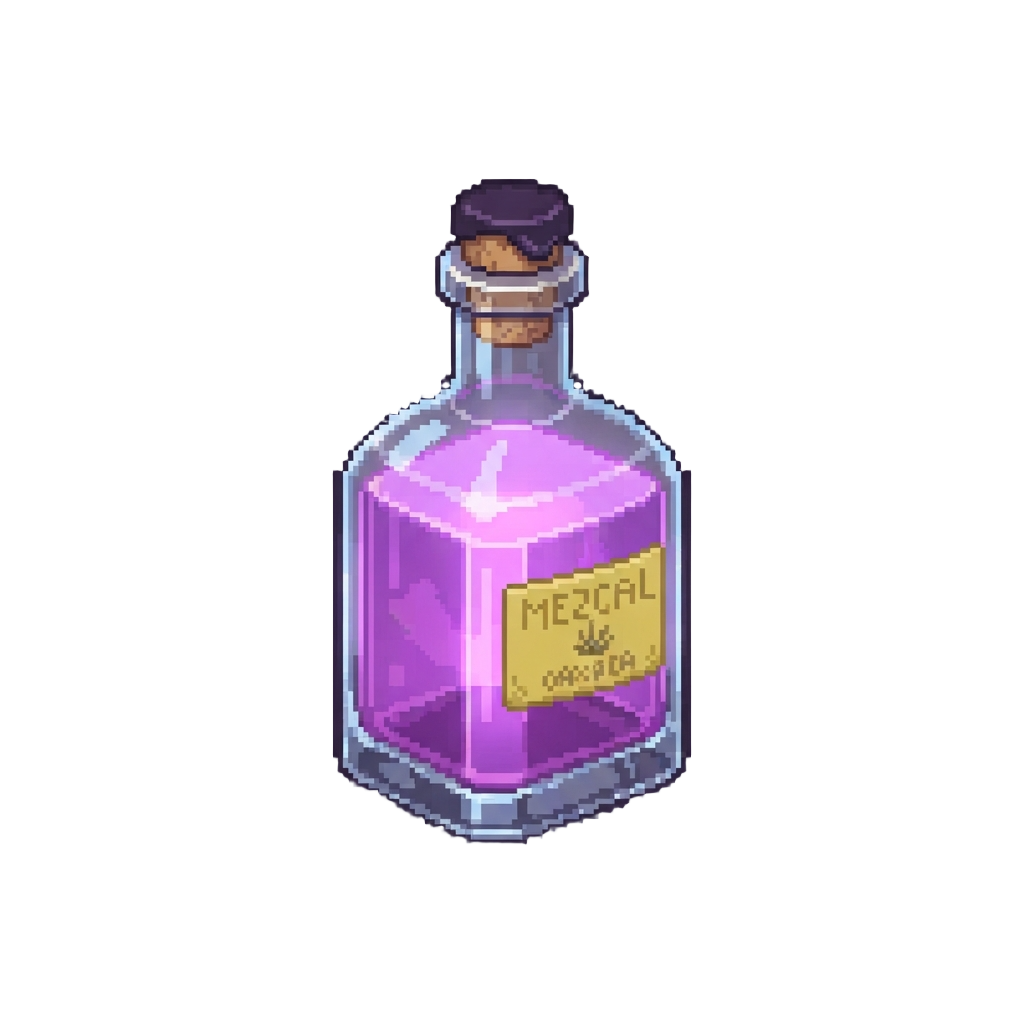 Glowing Neon Violet Mezcal