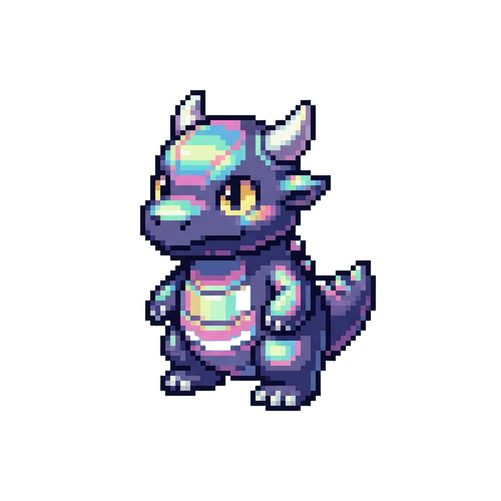 A Rainbow-holographic Mini Toy Version of @image1