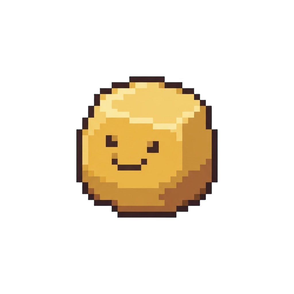 A Miniature Plastic Nugget with a Smiling Face