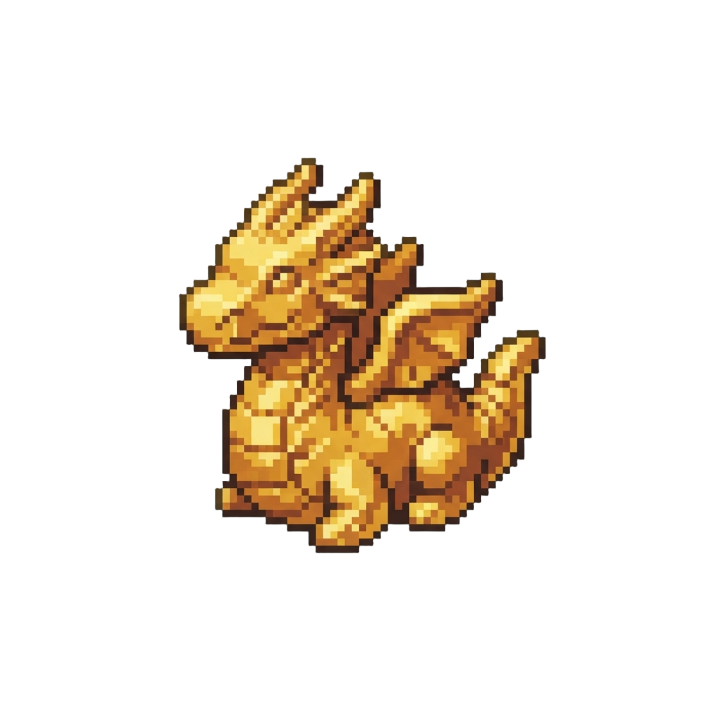 A Golden Foil-wrapped Mini Toy Version of @image1
