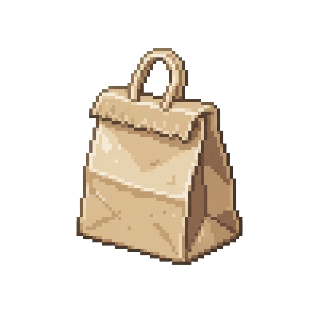 A Miniature Plastic Paper Bag Toy