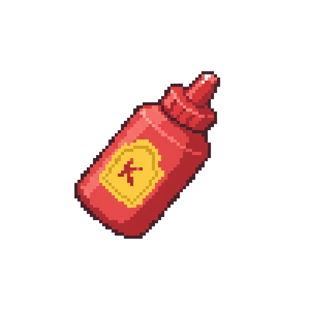 A Tiny Ketchup-bottle Squirt Toy