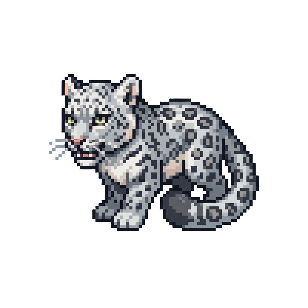 A Fierce Snow Leopard