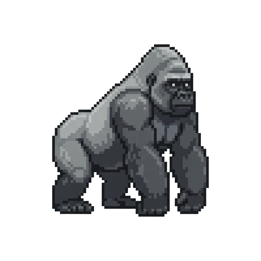 A Colossal Silverback Gorilla