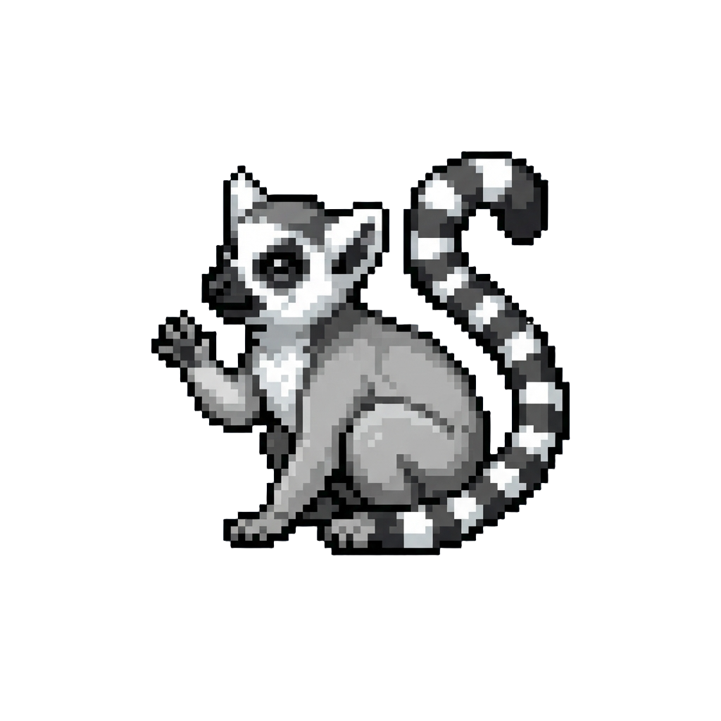 A Playful Ring-tailed Lemur