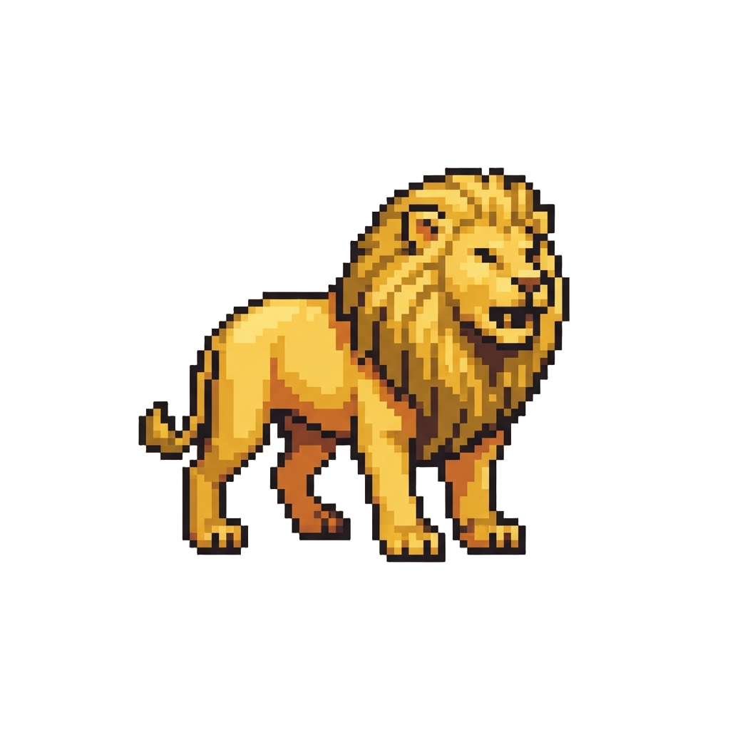 A Giant Golden Lion