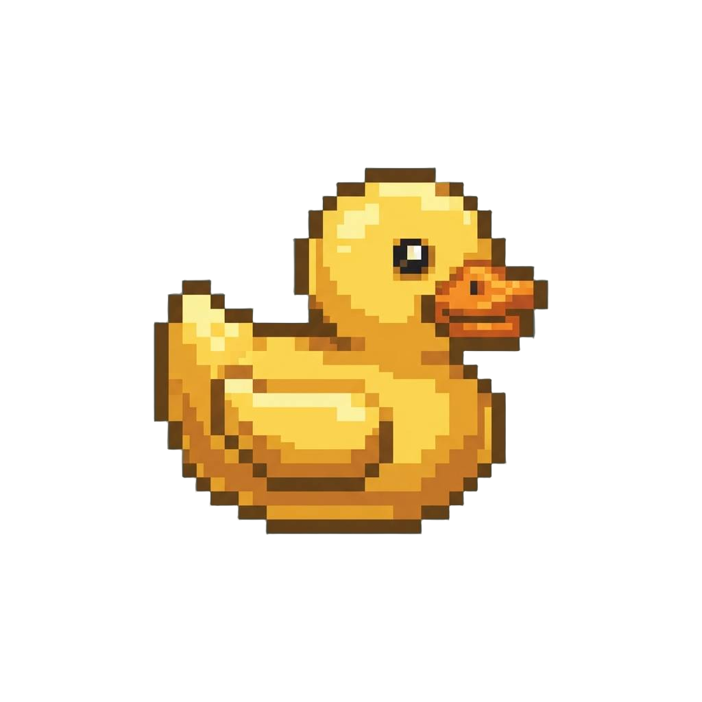 A Glowing Golden Rubber Ducky